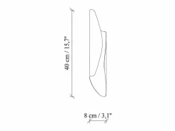 Online Lote de 2 apliques de pared de metal - Alt. 40 x P 11 cm - Alt. 40 x P 11 cm - LYNOR Aplique Para Pared