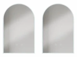 OZAIA Lote de 2 espejos de baño en arco antivaho con luces LED, Ancho 50 cm, ARCADI