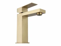 Shower & Design Lote de 2 grifos mezcladores cuadrados mecánicos de acero inoxidable - - Alt. 17,8 cm - CANILAS
