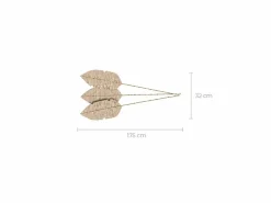 Outlet Rendez-Vous Déco Lote de 3 palmas de jacintos de agua y bambú - Major Beige
