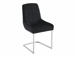 Discount Lote de 2 sillas cantilever de terciopelo y metal cromado - - BERLONA Sillas Y Lotes De Sillas