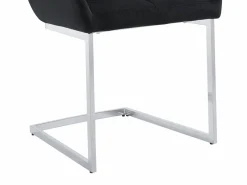 Discount Lote de 2 sillas cantilever de terciopelo y metal cromado - - BERLONA Sillas Y Lotes De Sillas