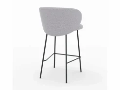 Online Rendez-Vous Déco Lote de 2 sillas para isla central de tela claro 67 cm - Victoria Gris