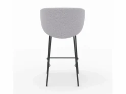 Online Rendez-Vous Déco Lote de 2 sillas para isla central de tela claro 67 cm - Victoria Gris