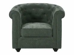 Clearance Vente-unique Lote de 2 sillones en tela color CHESTERFIELD Verde