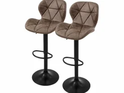 ML-DESIGN Lote de 2 taburetes de bar Taburete regulable en altura Taburete de bar Taburete