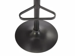 Hot Vente-unique Lote de 2 taburetes de bar de terciopelo y metal negro - Altura ajustable - - ELEANA Beige