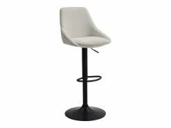 Clearance Lote de 2 taburetes de bar de pana y metal - Altura ajustable - - MASURIE Muebles De Bar|Taburete Alto