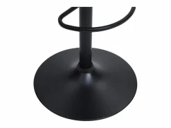 Clearance Lote de 2 taburetes de bar de pana y metal - Altura ajustable - - MASURIE Muebles De Bar|Taburete Alto