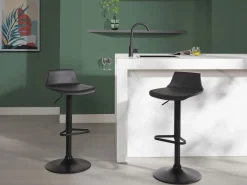 Discount Vente-unique Lote de 2 taburetes de bar de polipropileno CALAS Negro