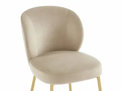 Clearance Vente-unique Lote de 2 taburetes de bar de terciopelo y metal dorado - - POLPONA de Pascal MORABITO Beige