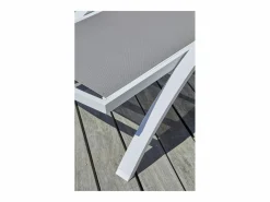 Sale Lote de 2 tumbonas de lona plastificada y aluminio Tumbona