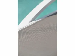 Sale Dcb Garden Lote de 2 tumbonas de lona plastificada y aluminio Blanco
