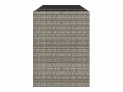 Sale Garden Furniture Lou Mesa alta bar con superficie vidrio ratán PE 185x80x110 cm Gris