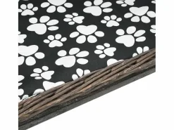 Garden Furniture Louis-Léon Cesta para perros con cojín sauce natural 50x33x30 cm