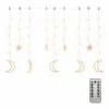 vidaxl Luces estrella y luna 138 LEDs blanco cálido con control remoto