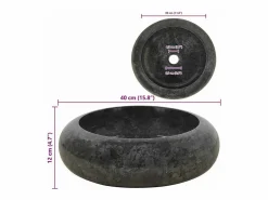 Discount Garden Furniture Lucien-Laurent Lavabo de mármol 40x12 cm Negro