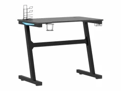 Garden Furniture Luc-Jean-Marie Escritorio gaming con LED patas en forma Z 90x60x75 cm