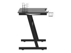 Garden Furniture Luc-Jean-Marie Escritorio gaming con LED patas en forma Z 90x60x75 cm