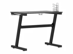Garden Furniture Luc-Jean-Marie Escritorio gaming con LED patas en forma Z 90x60x75 cm