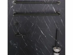 Essebagno Luisa escobilla para WC con soporte gris metalizado