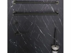 Essebagno Luisa escobilla para WC con soporte gris metalizado