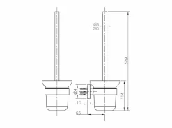 Essebagno Luisa escobilla para WC con soporte