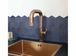 Online Luisa fregadero 1 cubeta 55x45 en acero inoxidable cobre cepillado Fregadero