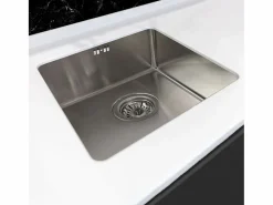 Clearance Essebagno Luisa Fregadero 1 seno 55x45 en acero inoxidable Bronce