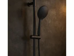 Essebagno Luisa II Combinación de soporte de ducha de 3 piezas en gris metalizado