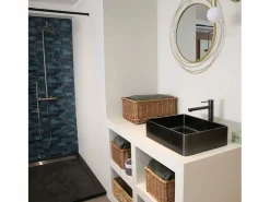 Essebagno Luisa mezclador de lavabo alto gris metalizado