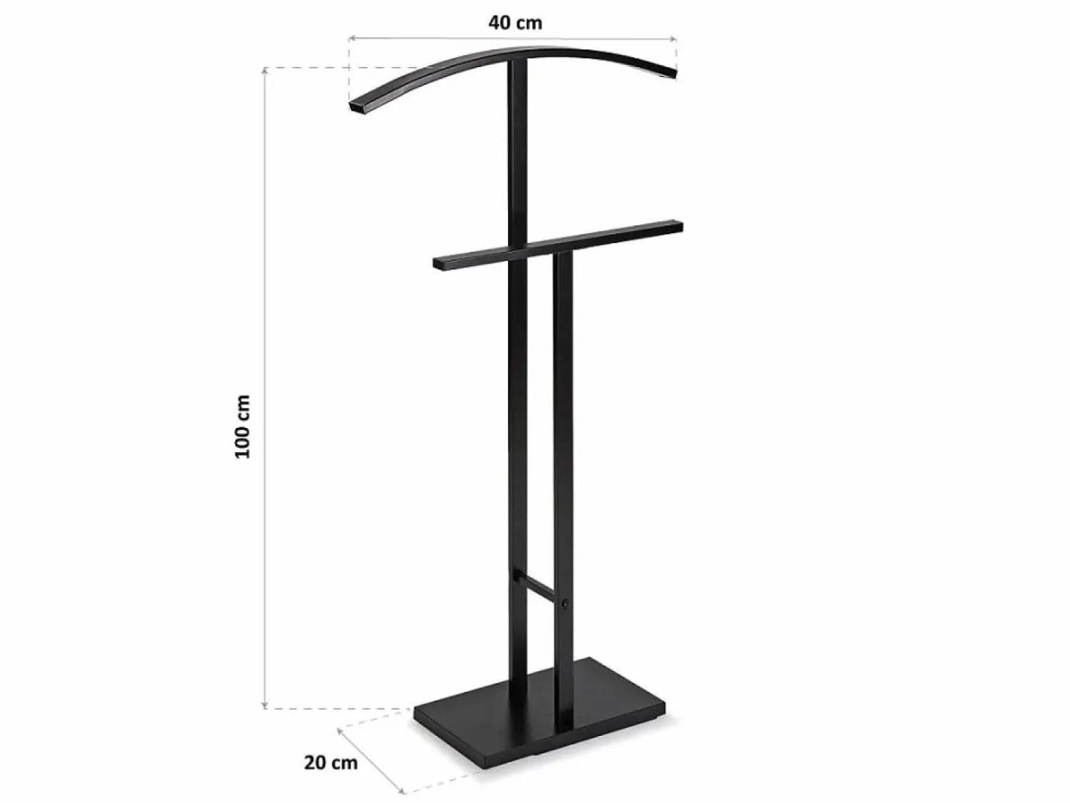Hot Lund Galán de Noche Moderno Multifuncional con 2 Perchas o Colgadores para Ropa de Hombre o Mujer, , 100x20x52cm Galán De Noche