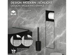 Best Módulo de armario empotrado para baño de acero inoxidable mate 60x20x10 cm con escobilla WC nicho de pared alicatable oculto encastrado Estantería Sobre Inodoro