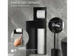 Best Módulo de armario empotrado para baño de acero inoxidable mate 60x20x10 cm con escobilla WC nicho de pared alicatable oculto encastrado Estantería Sobre Inodoro