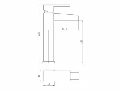 Essebagno Luzz grifo mezclador alto cromado para lavabo