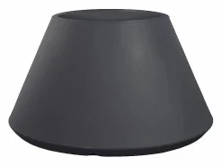 Sale Maceta cónica redonda de resina Stromboli antracita para plantas de interior y exterior, 60 x 35 cm Gris