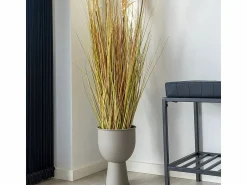House Nordic Maceta de flores de acero y gris Ø 19 x 27 cm Beige