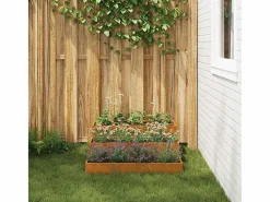 Outlet Maceta para Jardín | Jardinera | Macetero Oxidado 90 x 90 x 35 cm Acero oxidado Naranja