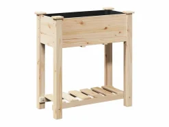 Online Maceta para Jardín | Jardinera | Macetero con estante 71 x 37 x 76.5 cm Beige