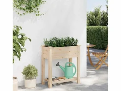 Online Maceta para Jardín | Jardinera | Macetero con estante 71 x 37 x 76.5 cm Beige