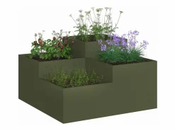 Maceta para Jardín | Jardinera | Macetero oliva 100 x 100 x 48 cm Acero