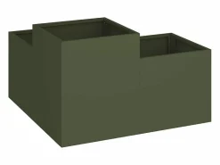 Maceta para Jardín | Jardinera | Macetero oliva 100 x 100 x 48 cm Acero