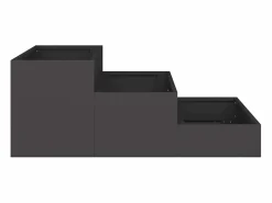 Sale Maceta para Jardín | Jardinera | Macetero 90 x 90 x 35 cm Acero Negro