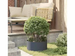 Maceta para Jardín | Jardinera | Macetero Antracita 40 x 40 x 20 cm Acero Gris