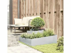 Best Maceta para Jardín | Jardinera | Macetero 100 x 100 x 50 cm Acero galvanizado Macetero