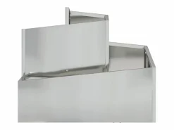 Outlet Maceta para Jardín | Jardinera | Macetero 60 x 60 x 50 cm Acero galvanizado Plateado
