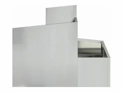 Outlet Maceta para Jardín | Jardinera | Macetero 60 x 60 x 50 cm Acero galvanizado Plateado
