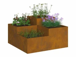 Maceta para Jardín | Jardinera | Macetero Oxidado 100 x 100 x 48 cm Acero oxidado