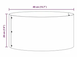 Clearance Maceta para Jardín | Jardinera | Macetero 40 x 40 x 20 cm Acero Blanco