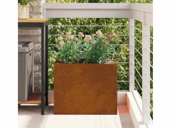 Online Maceta para Jardín | Jardinera | Macetero Marrón 50 x 32 x 40 cm Acero Envejecido Marru00f3n